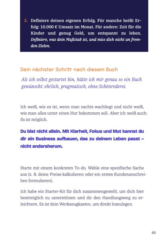 Zwischen KI, Kind & Kalenderchaos Ausschnitt Kapitel 9 – Wie du konkret nach diesem Buch startest